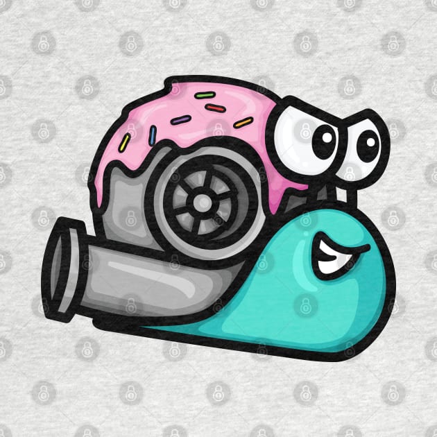 Turbo Snail - Blue and Pink Donut by hoddynoddy